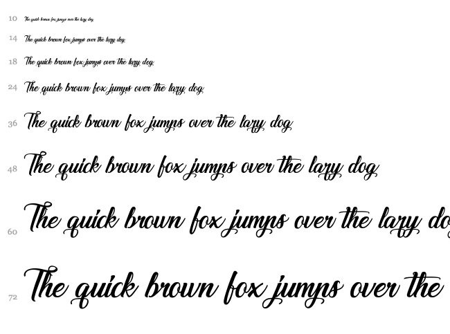 Special Valentine font waterfall